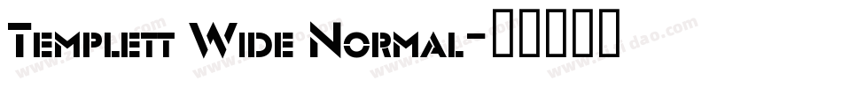 Templett Wide Normal字体转换